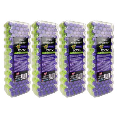 Dart Zone Nitroshot+ 400 Half-Length Pro Darts - Compatible with All Pro Blasters Including DZ Pro, DZ Max, and Adventure Force Tactical Strike Blasters, 14+