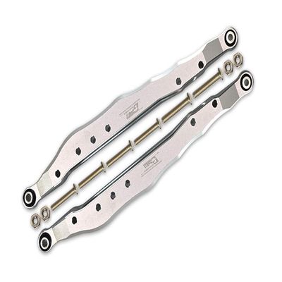Axial 1/10 RBX10 Ryft 4WD Rock Bouncer Upgrade Parts Aluminum Rear Lower Trailing Arms -12Pc Set Silver