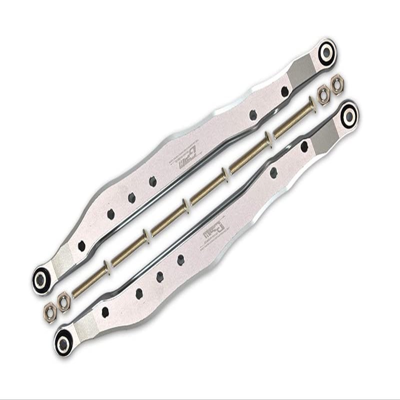 Axial 1/10 RBX10 Ryft 4WD Rock Bouncer Upgrade Parts Aluminum Rear Lower Trailing Arms -12Pc Set Silver