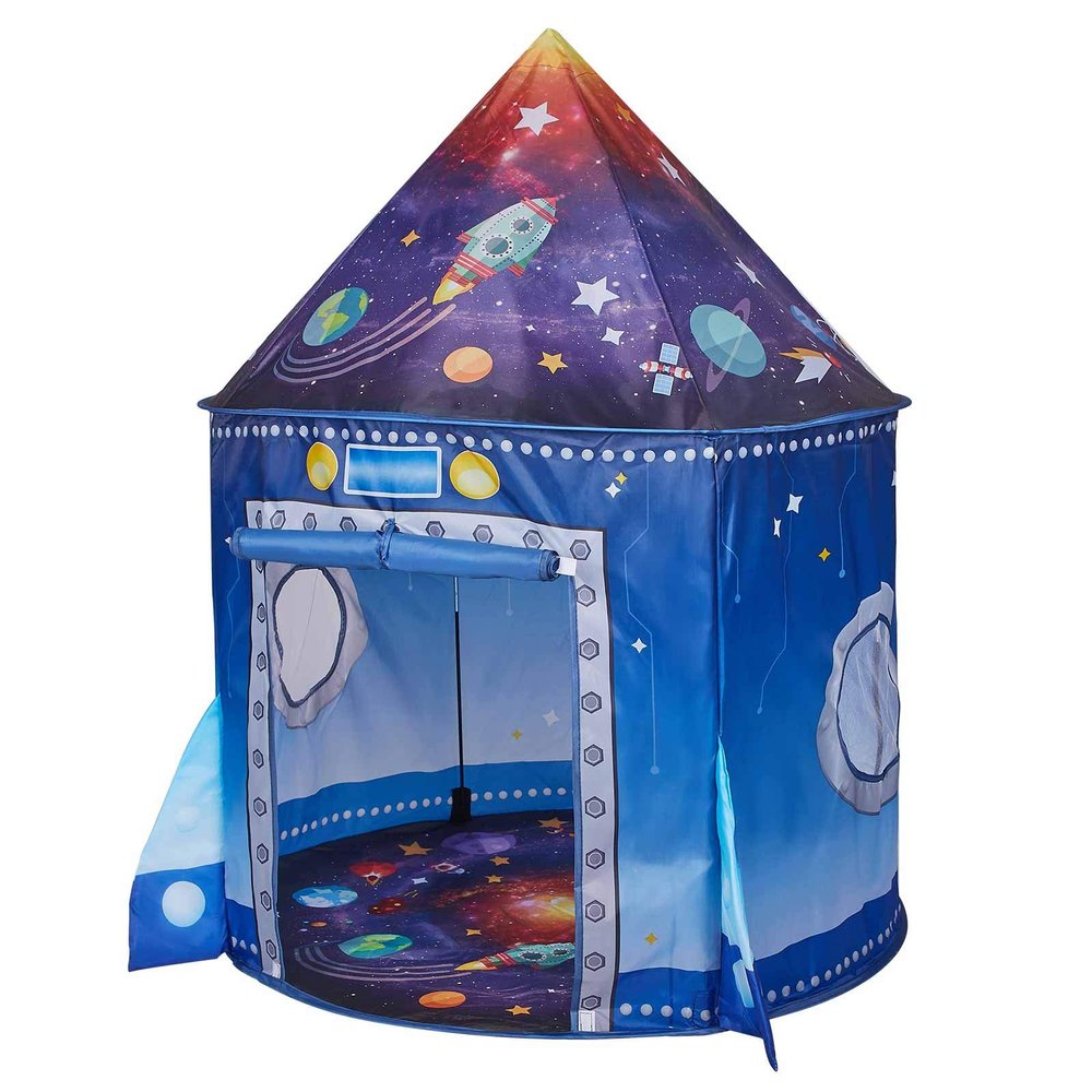 Kaivee Rocket Ship Space Pop Up Play Tent for Kids-Astronaut Pretend Playhouse Gift for 3-5 Year Old Girls Boys