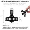 CHEETOP Precision Metal Spinning Top, Long Lasting Spin Time and Perfect Balance, Skilled Adult Easily Exceed 10 Mins, Portable Stainless Steel EDC Office Desktop Game Toys (M, Black) view 2