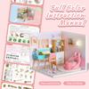 Kisoy Dollhouse Miniature with Furniture Kit, DIY 3D Wooden DIY House Kit A Corner of a Small Apartment Style with Dust Cover & LED,Handmade Tiny House Toys for Kids Adults Gift (Study Room) view 3
