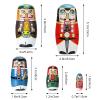 Gejoy Russian Nesting Dolls for Kids Handmade Matryoshka Wooden Stacking Toys Nesting Dolls Collectible Gifts for Winter Christmas Holiday Present Boys Girls Adults Home Decor(Walnut Man) view 2