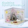 Kisoy Dollhouse Miniature with Furniture Kit, DIY 3D Wooden DIY House Kit A Corner of a Small Apartment Style with Dust Cover & LED,Handmade Tiny House Toys for Kids Adults Gift (Pet Room) view 2