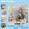 Kisoy Dollhouse Miniature with Furniture Kit, DIY 3D Wooden DIY House Kit A Corner of a Small Apartment Style with Dust Cover & LED,Handmade Tiny House Toys for Kids Adults Gift (Pet Room) view 3