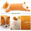 SNOWOLF Shiba Inu Plush Pillow Stuffed Animal Dog 47.2inch Cute Corgi Akita Soft Plush Toy Comfort Cushion Gifts for Girls Boys (Orange, 120cm/47.2inch) view 4