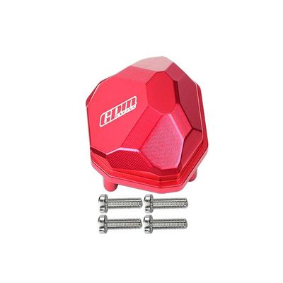 Axial 1/10 RBX10 Ryft 4WD Rock Bouncer Upgrade Parts Aluminum Front Or Rear Gearbox Cover - 5Pc Set Red