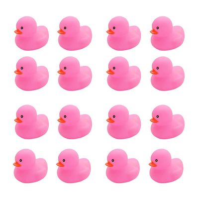 16PCS Pink Rubber Duck Kids Bath Duck Toys ,Squeak Rubber Ducks in Bulk Rubber Ducks Baby Shower Duck Decorations Party Favors (2.2)