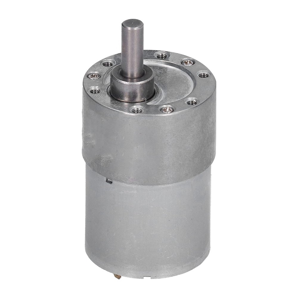 24V DC Electric Gear Motor 250RPM Reversible with 37mm Output Shaft for DIY Toy Robot Racing Car
