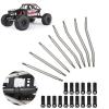 VGEBY RC Steering Linkage, 8Pcs/Set RC Suspension Link Rod Stainless Steel Steering Rod End Fit for Axial Capra AXI03004 Remote Control Car Car Model Accessory Axial Capra Links view 3