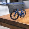 1pc Finger Mountain Bike Ornament Finger Bike Mini Bicycle Toy Alloy Desktop Ornament Bicycle Model Desktop House Model(Blue) view 2