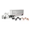 ERTL 1/32 Freightliner 122SD Semi with Livestock Trailer & Cattle 47362 view 1
