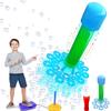 ArtCreativity Bubble Rocket Launcher Toy Set, Includes 2 Bubble Rockets, Bubble Solution, Pump, and Base, Flying Bubble Blaster Rockets for Hours of Outdoor Fun, Bubble Maker Gift for Kids view 1