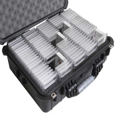 Case Club 108-196 Graded Card Slab Carrying Case- Slotted Waterproof Storage Fits PSA/BGS/FGS/ & More Graded Slabs - Collector Box for Trading & Sports Cards