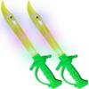 ArtCreativity Light Up Shark Sword for Kids - Set of 2, 15 Inch Dress-Up Toy Sword with Flashing LED Lights - Best Birthday Gift for Boys and Girls Ages 3, 4, 5, 6, 7, 8 (Green) view 1