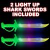 ArtCreativity Light Up Shark Sword for Kids - Set of 2, 15 Inch Dress-Up Toy Sword with Flashing LED Lights - Best Birthday Gift for Boys and Girls Ages 3, 4, 5, 6, 7, 8 (Green) view 2
