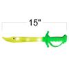 ArtCreativity Light Up Shark Sword for Kids - Set of 2, 15 Inch Dress-Up Toy Sword with Flashing LED Lights - Best Birthday Gift for Boys and Girls Ages 3, 4, 5, 6, 7, 8 (Green) view 3