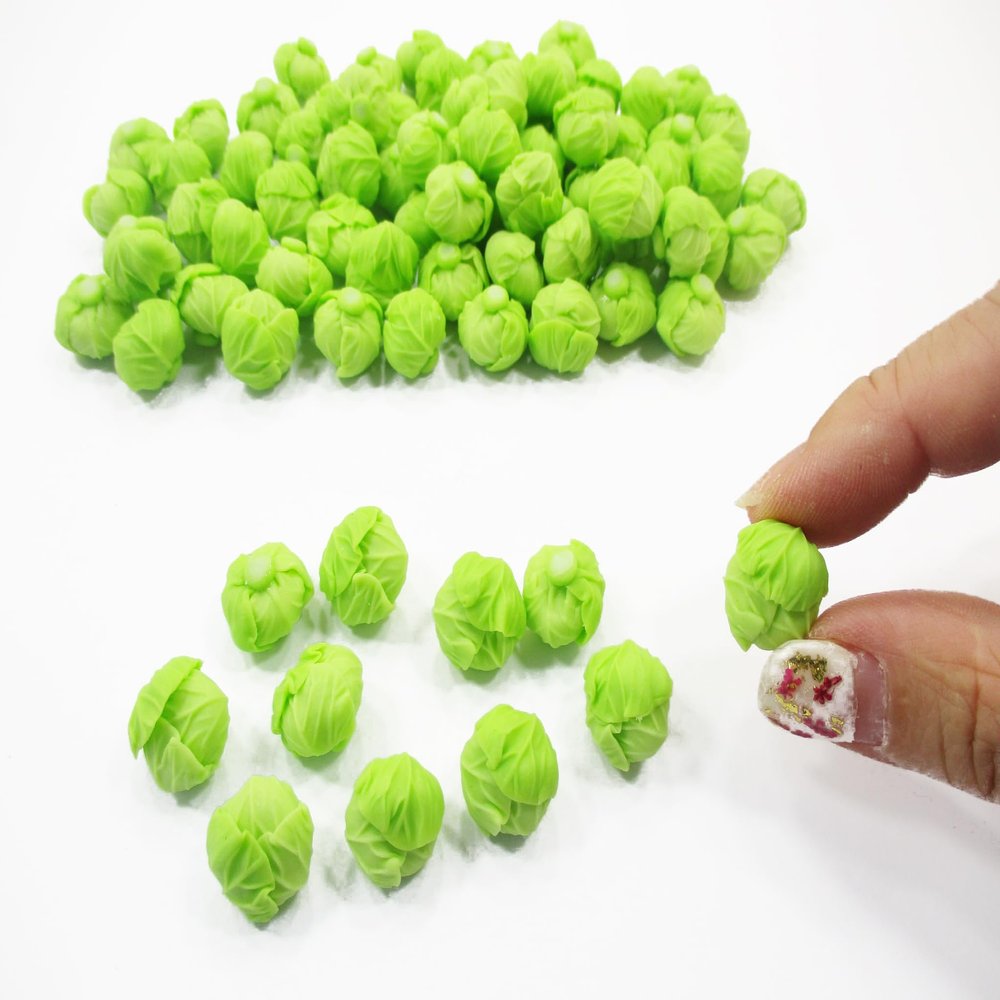 10 Loose Green Lettuce Cabbage Vegetables Dollhouse Miniature Garden Food 15935
