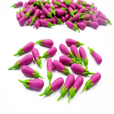 100 Loose Purple Eggplant Dollhouse Miniatures Food Vegetables Wholesale 15938