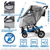 Stroller Rain Cover,Universal Stroller Accessory,Waterproof,Windproof Protection,Protect from Dust Snow,Baby Travel Weather Shield,Rainproof Nano-Coating Elastic Band,Grey view 3