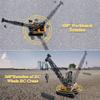 Hitish Remote Control Tower Crane Die Cast Truck Hoist Dragline 1:14 Scale 2.4GHz Remote Control Engineering Lift Model Truck Crawler Loader Excavator Bulldozer Construction Toy for Boys & Girls view 4