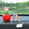 Solar Dancing Sunflower, Powered Dancing Toys Dancing Flowers Kiss Lover Doll Dashboard Decoration Car Decor Desktop Ornament view 2