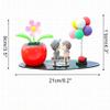 Solar Dancing Sunflower, Powered Dancing Toys Dancing Flowers Kiss Lover Doll Dashboard Decoration Car Decor Desktop Ornament view 3