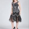 1920'S Metallic Sequin Art Deco Flapper Girl Dresses Costumes view 4