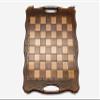 Chess Set with Engraved Crowns - 3 in 1 Chess, Backgammon, Checkers - Handmade High Detail Wooden Game view 3