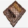 Chess Set with Engraved Crowns - 3 in 1 Chess, Backgammon, Checkers - Handmade High Detail Wooden Game view 1