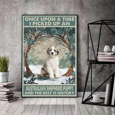 1000 Piece Wood Puzzles Australian Shepherd Girl Loves Australian Shepherd Dog Dog Lovers Gift Dog Vintage Art Dog Jigsaw Puzzles Development Toys Games Toys Gift