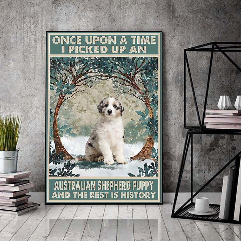 1000 Piece Wood Puzzles Australian Shepherd Girl Loves Australian Shepherd Dog Dog Lovers Gift Dog Vintage Art Dog Jigsaw Puzzles Development Toys Games Toys Gift