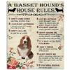 1000 Piece Wood Puzzles Basset Hound House Rules Funny Dog Rules Gift for Family & Friend Jigsaw Puzzles Development Toys Games Toys Gift view 1