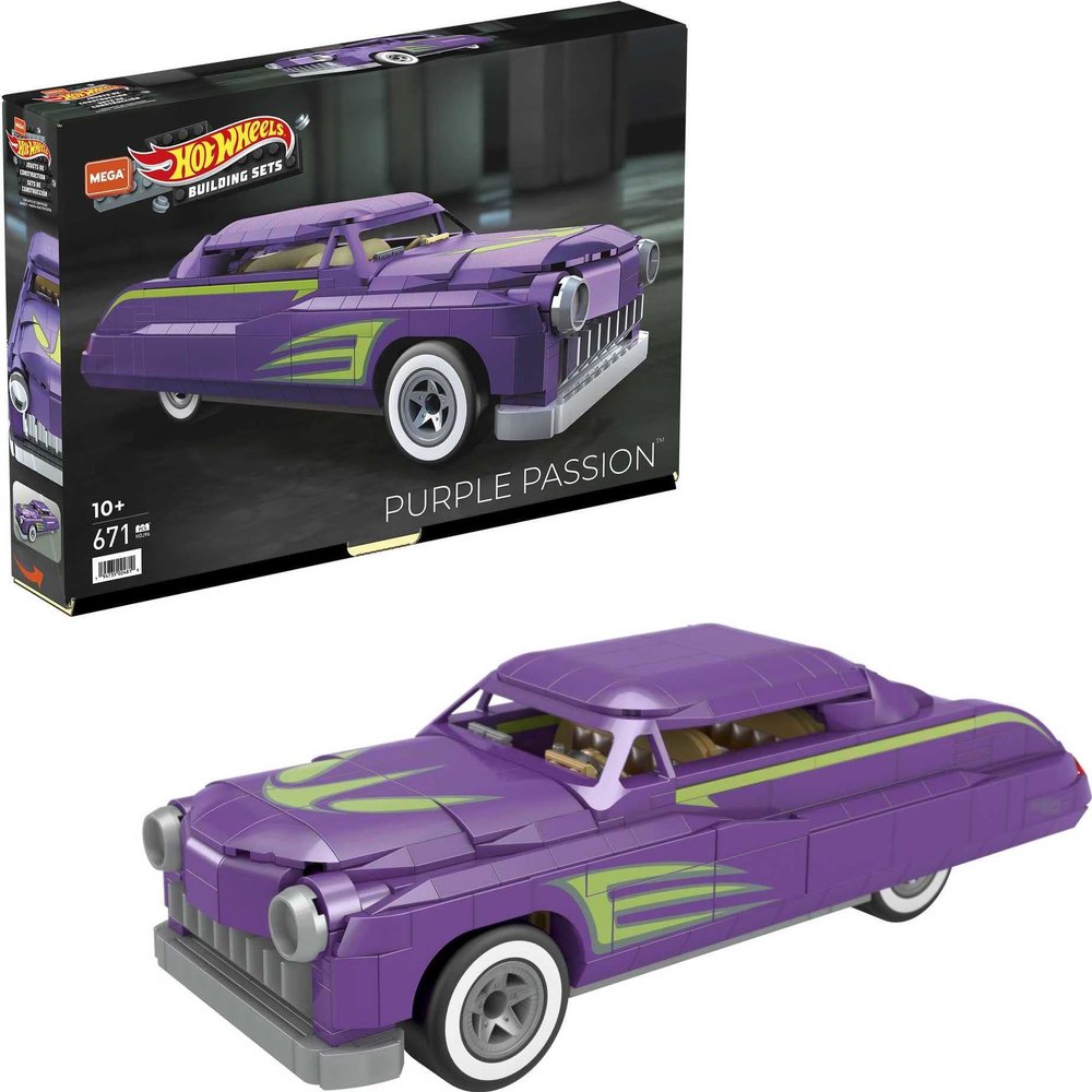 Mega Construx Hot Wheels Purple Passion Construction Set, Building Toys for Kids