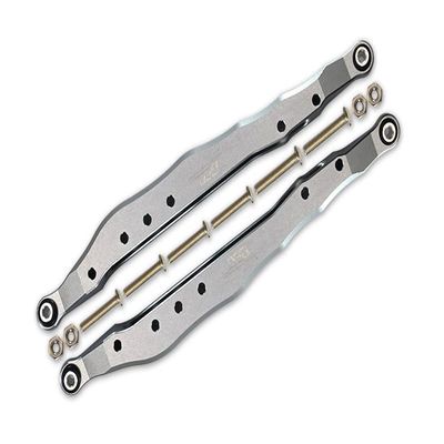 12pc Set Upgrades Aluminum Rear Lower Trailing Arms AXIAL 1/10 4WD RBX10 RYFT AXI03005 RC Cars by GPM (Gray)