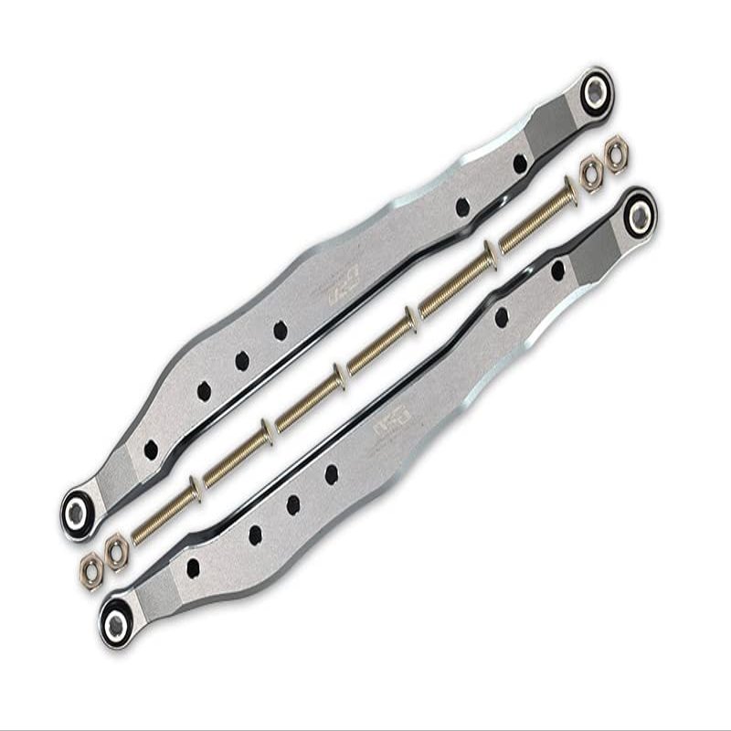 12pc Set Upgrades Aluminum Rear Lower Trailing Arms AXIAL 1/10 4WD RBX10 RYFT AXI03005 RC Cars by GPM (Gray)
