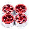 Maleonn 4PCS 1.0 Beadlock Wheels Rims for 1/24 RC Crawler Axial SCX24 Wheels AXI00005 AXI90081 AXI00001 AXI00002 SCX24 Upgrades Wheel Hub Set (RED) view 1