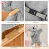 Qaba Kids Ride-On Rocking Horse, Koala-Shaped Rocker with Realistic Sounds for Children 18-36 Months, Gray view 3