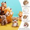 18 Pieces Small Safari Stuffed Animals 4.8 Inch Mini Jungle Animal Plush Toys Cute Zoo Stuffed Small Plush Set for Safari Themed Baby Shower Birthday Party Favors Teacher Student Award(Delicate Style) view 4