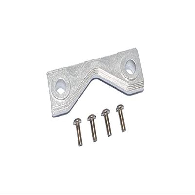 GPM for LOSI 1/8 LMT 4WD Solid AXLE LOS04022 Aluminum Front/Rear Frame Mount - 5PC Set (Silver)