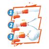 Nerf Super Soaker Hydro Frenzy Water Blaster, Wild 3-in-1 Soaking Fun, Adjustable Nozzle, 2 Water-Launching Tubes, for Kids Teens Adults view 3