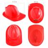 Aoriher 24 Pieces Firefighter Hat Plastic Fireman Hat Fire Chief Helmet for Kids Role Play Costume Christmas Party Favors(Red) view 2