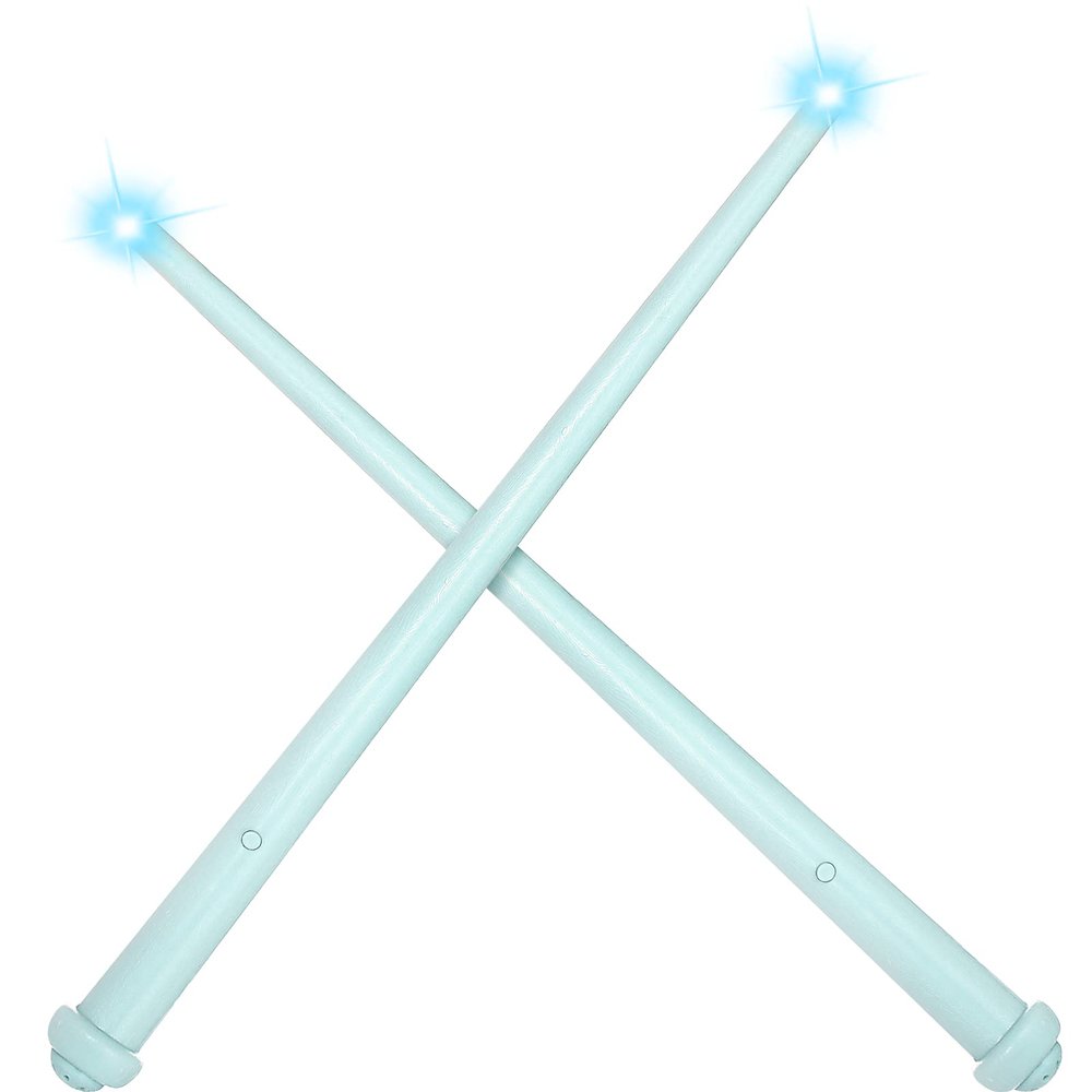 Gejoy 2 Piece Light up Wand for Kids Magic Wizard Witch Wand Princess Fairy Wands Sound Toy Cosplay Props(Blue)