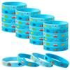 OSNIE 24Pcs Gone Fishing Themed Party Favors Silicone Bracelets Non-Toxic Hypoallergenic Lightweight Stretch Rubber view 1