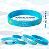 OSNIE 24Pcs Gone Fishing Themed Party Favors Silicone Bracelets Non-Toxic Hypoallergenic Lightweight Stretch Rubber view 2