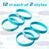OSNIE 24Pcs Gone Fishing Themed Party Favors Silicone Bracelets Non-Toxic Hypoallergenic Lightweight Stretch Rubber view 3