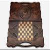 Backgammon Capricorn Engraved - 23.6 inch - Handmade Board Game - Personalized view 2