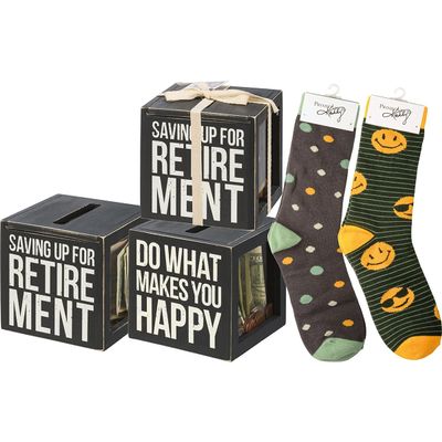 Bank & Socks Set - Saving Up For Retirement
