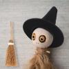24 Pieces Halloween Mini Witch Hats Brooms Decoration Set Mini Felt Witch Hat Caps and Wizard Brooms Costume Accessories for DIY Crafts Halloween Party Favors view 3