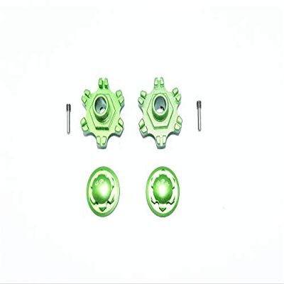 GPM for ARRMA 1/7 Limitless All-Road ARA109011 Aluminum Wheel HEX (+6MM)+Wheel Lock -6PC Set (Green)
